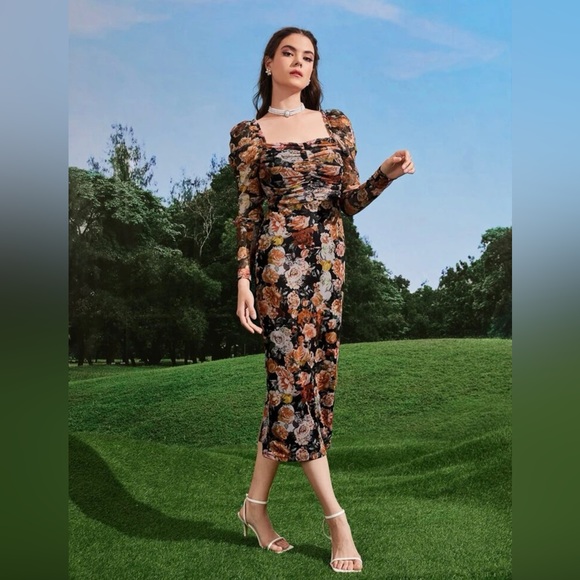 SHEIN floral dress size L - Picture 4 of 11